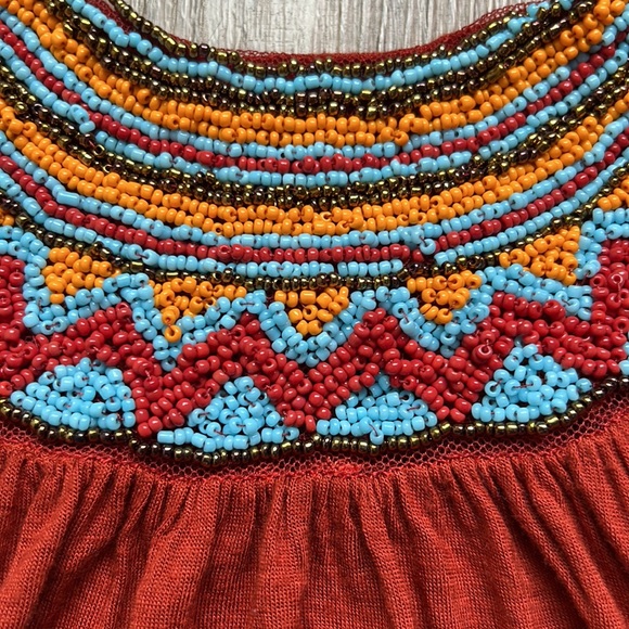 Max Rave Junior’s Dark Orange Beaded Halter Top
Size Small - Picture 3 of 16